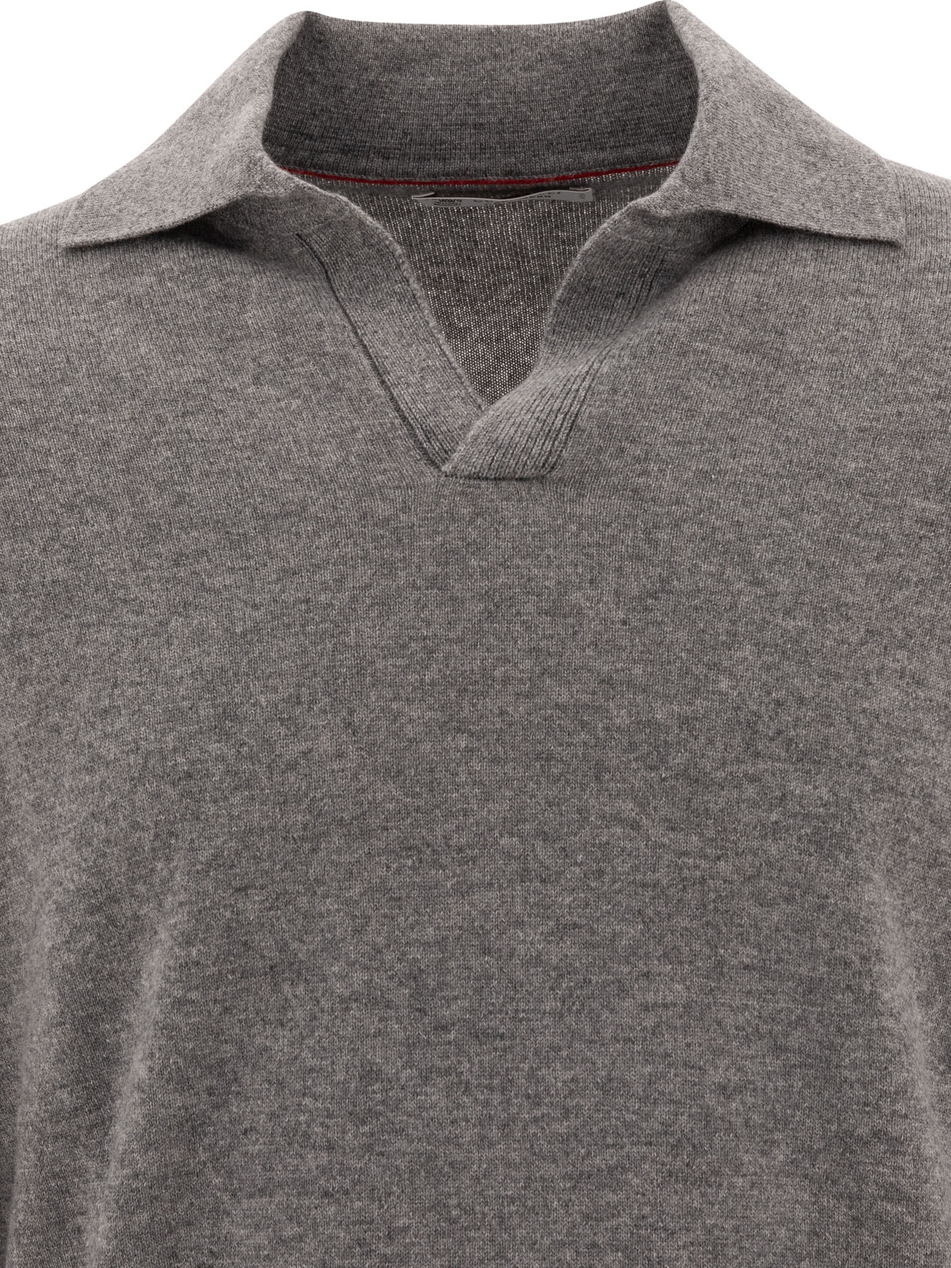 BRUNELLO CUCINELLI Grey Cashmere knit sweater